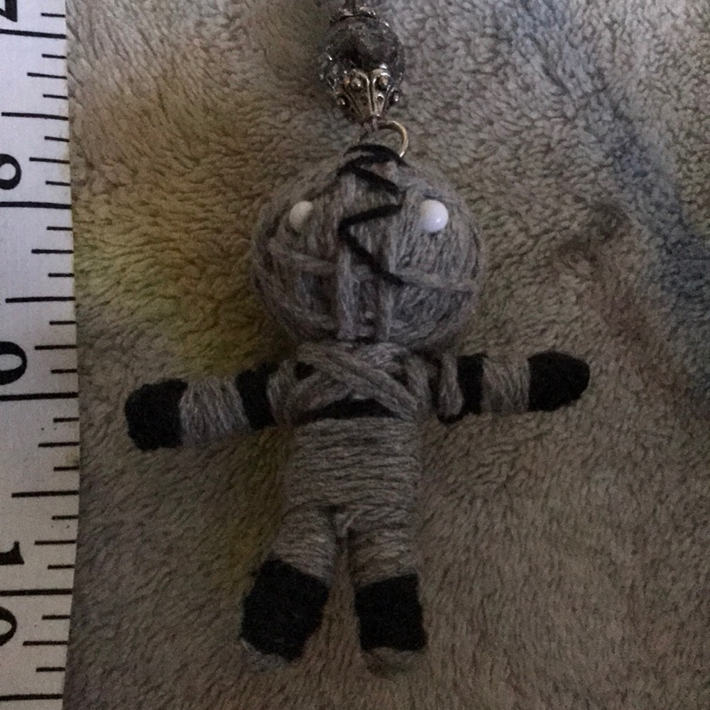 Zombie rear view mirror medallion